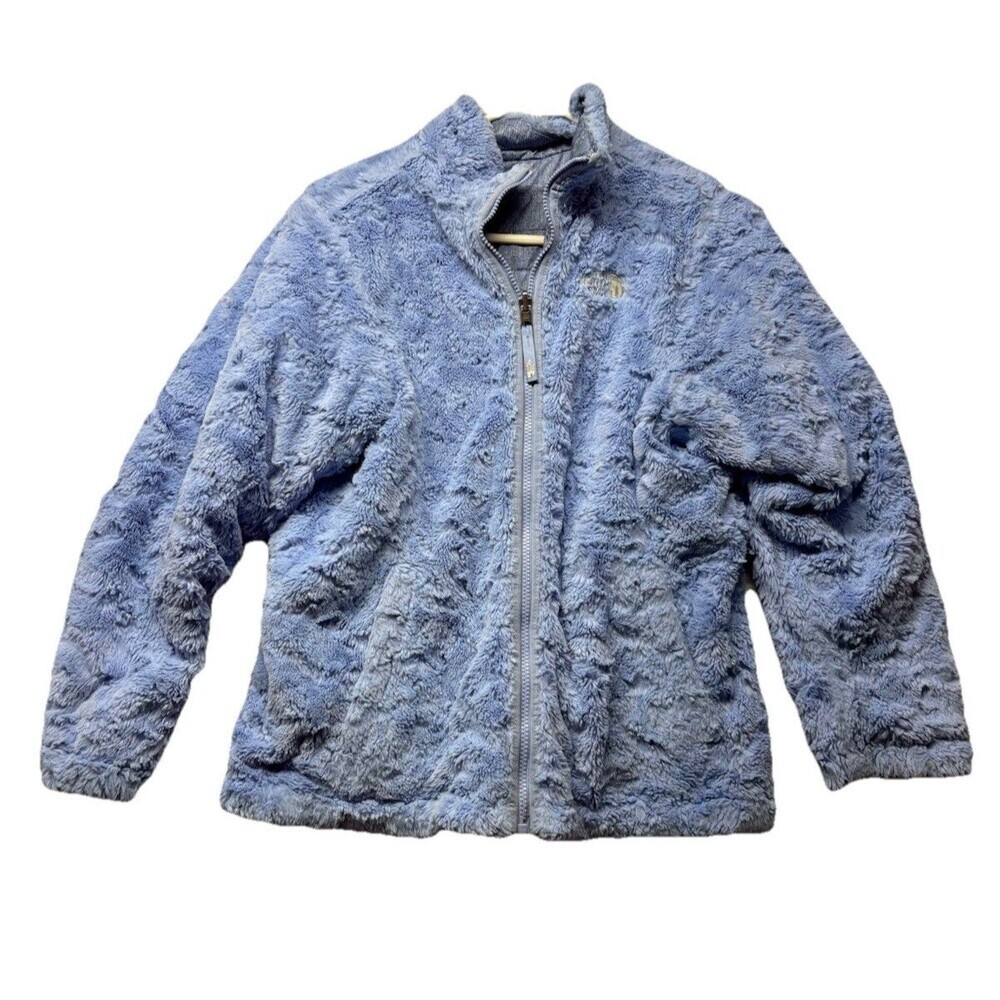 The North Face Jacket Girls XL 18 Blue Reversible Mossbud Swirl Fleece - Picture 5 of 8